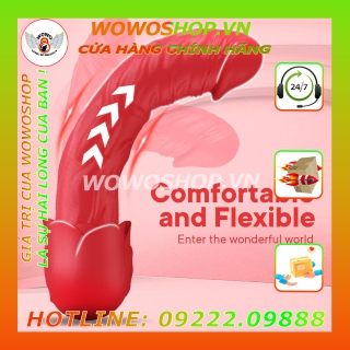 Đồ Chơi Người Lớn-Dụng Cụ Tình Yêu-Đồ Chơi Nữ-Dương Vật Giả Cao Cấp Kyoho Vibrator Red-Shop BCS-Shop Đồ Chơi Quận 8