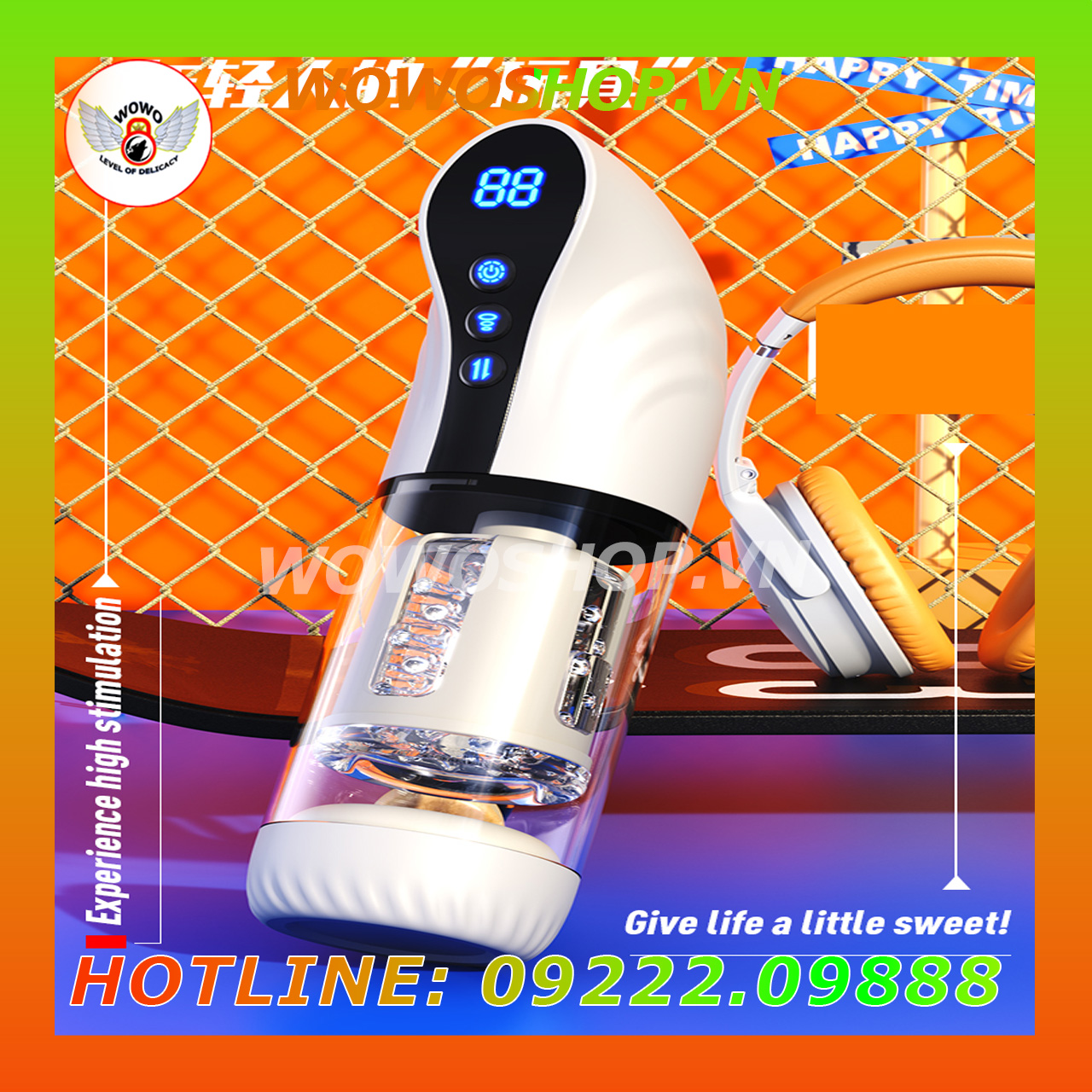 Đồ Chơi Người Lớn-Dụng Cụ Tình Yêu Nam-Âm Đạo Giả-Qingmile Tornado-9 Chế Độ Rung Thụt Xoáy
