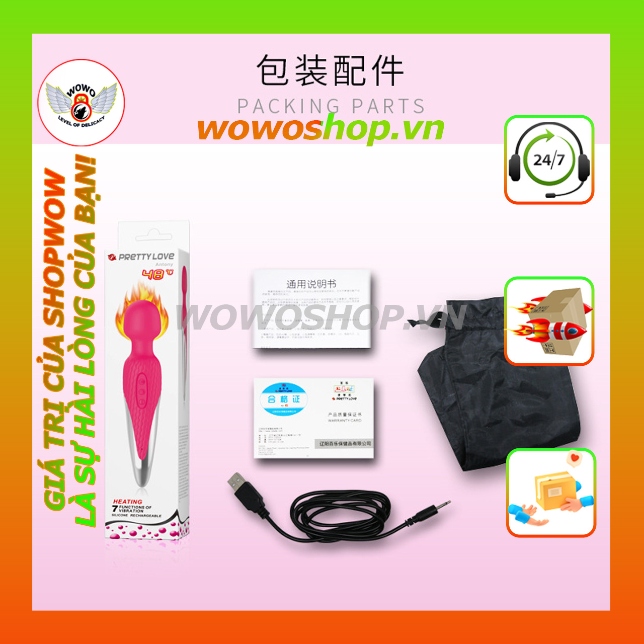 Dụng Cụ Tình Yêu-Chày Rung-Chày Rung Tình Yêu-Chày Rung Mini ANTONY-Có Nhiệt 48 Độ C