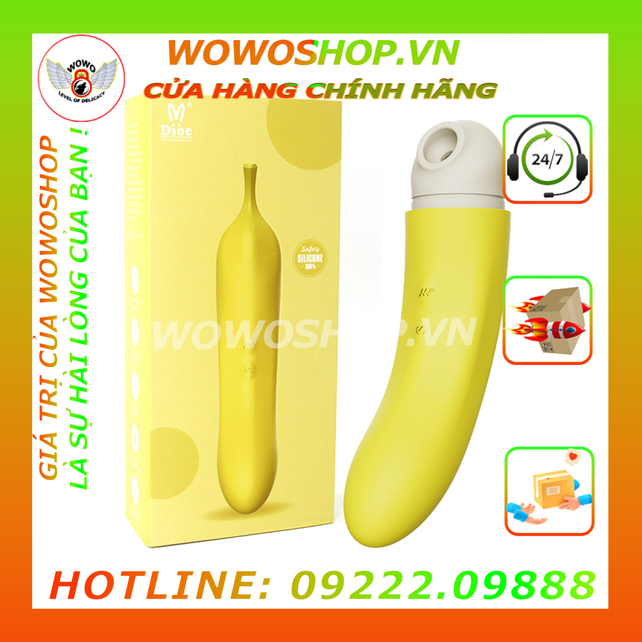 Đồ Chơi Người Lớn-Dụng Cụ Tình Yêu-Dương Vật Giả Ngụy Trang-Chuối Ngụy Trang-7 Chế Độ Rung-7 Chế Độ Hút-Chống Nước