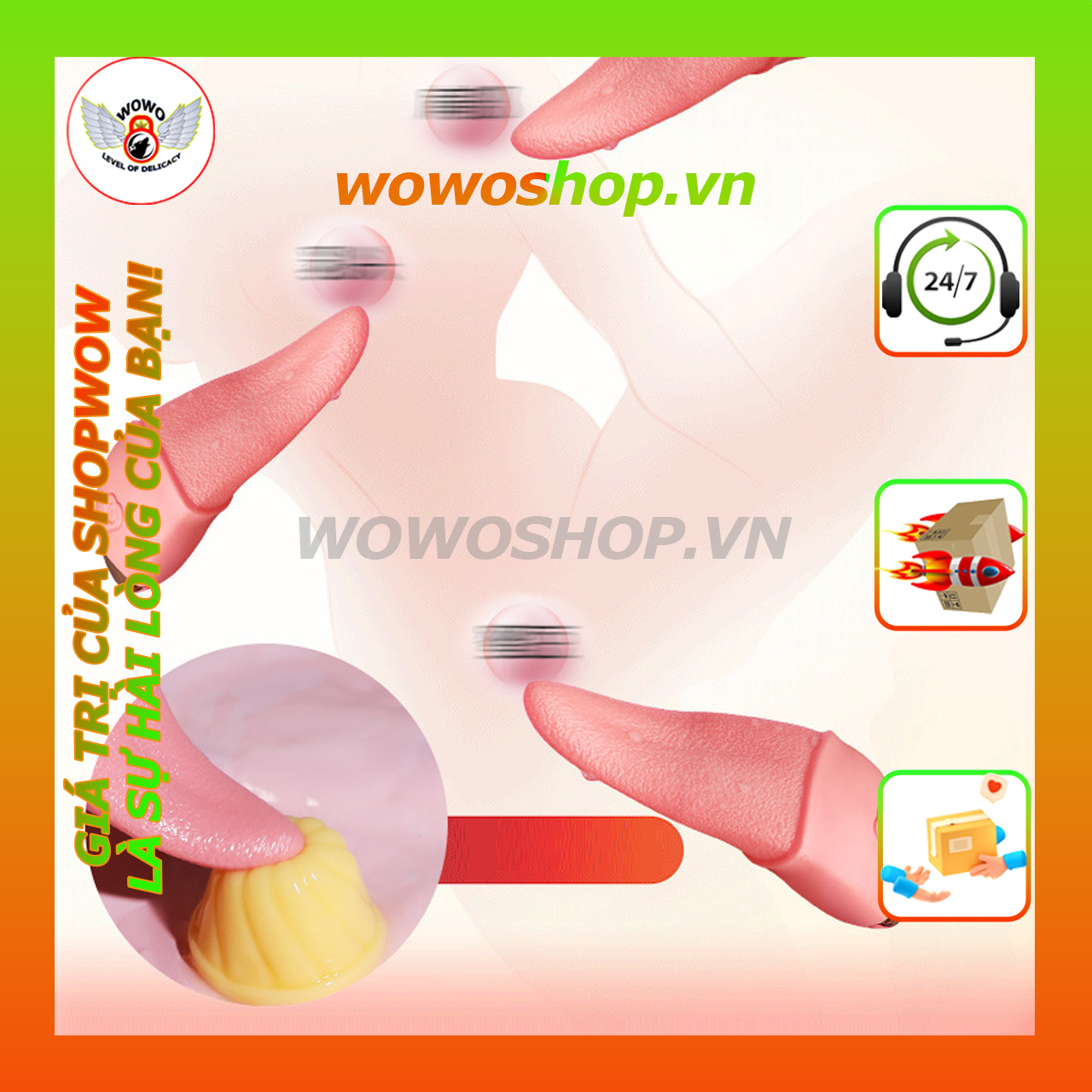 Đồ Chơi Người Lớn-Lưỡi Rung Tình Yêu-Lưỡi Rung Mini Vibrators-7 Chế Độ Massage-Dụng Cụ Tình Yêu Cho Nữ