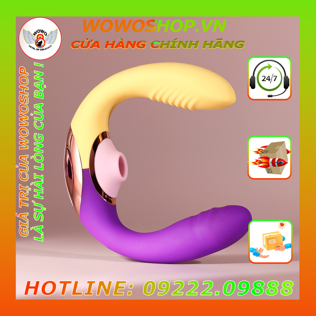 Đồ Chơi Người Lớn-Dụng Cụ Tình Yêu Nữ-Trứng Rung Không Dây-Trứng Rung 2 Đầu-Qiaran-7 Chế Độ Rung-Hút-Chống Nước