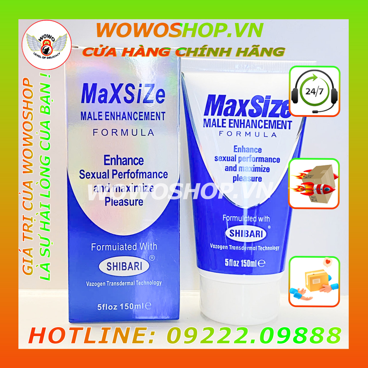 Gel Trị Bôi Trơn Tăng Cường Cương Dương-Kéo Dài Thời Gian Quan Hệ-Chống Xuất Tinh Sớm-Super Maxs Size-150ML