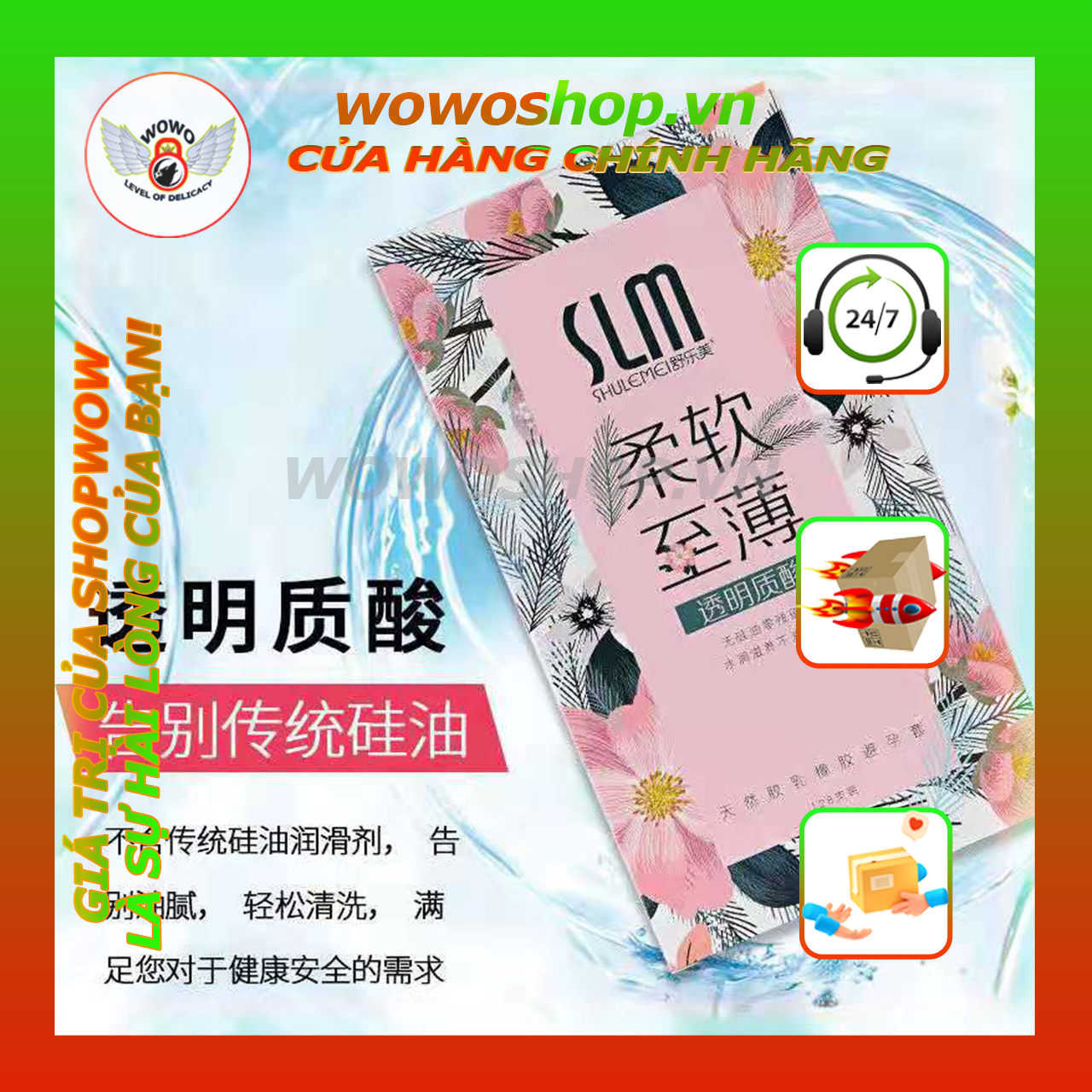 Bao cao su gia đình SLM siêu mỏng, siêu bôi trơn, bao cao su cao cấp
