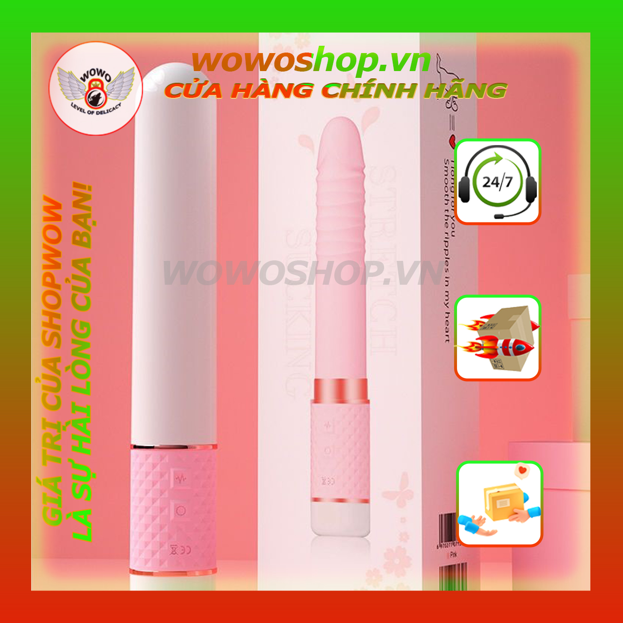 Đồ Chơi Người Lớn-Que Rung Cao Cấp-Dương Vật Giả Cao Cấp Yeain YY624-Rung Thụt Tự Động-Dụng Cụ Tình Yêu