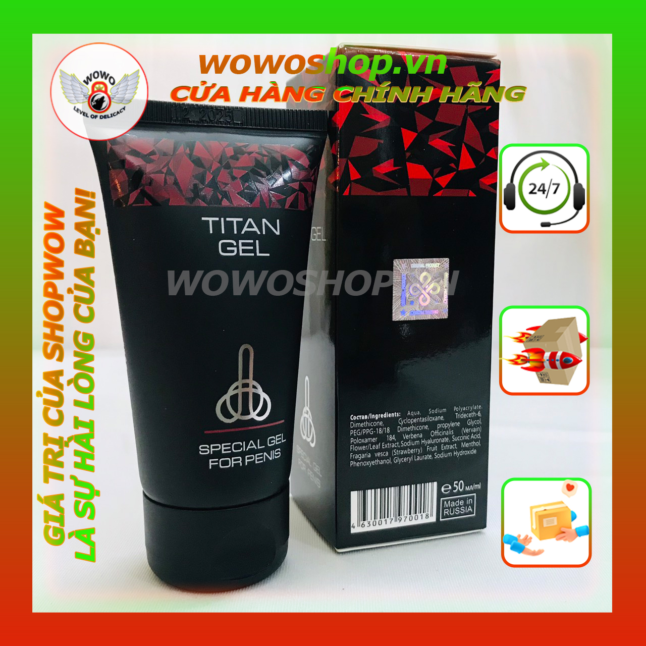  3 Chai/350K,Gel Titan Đỏ, Bôi Trơn, Tạo Cảm Xúc, Tăng Kích Thước