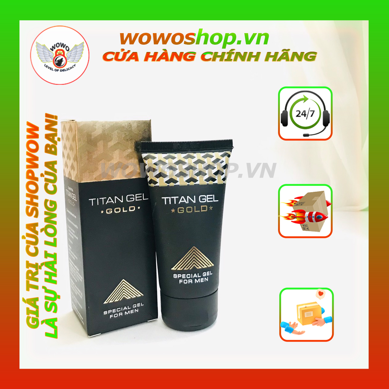 3 Chai/ 350K, Gel Titan Vàng, Bôi Trơn, Tạo Cảm Xúc, Tăng Kích Thước