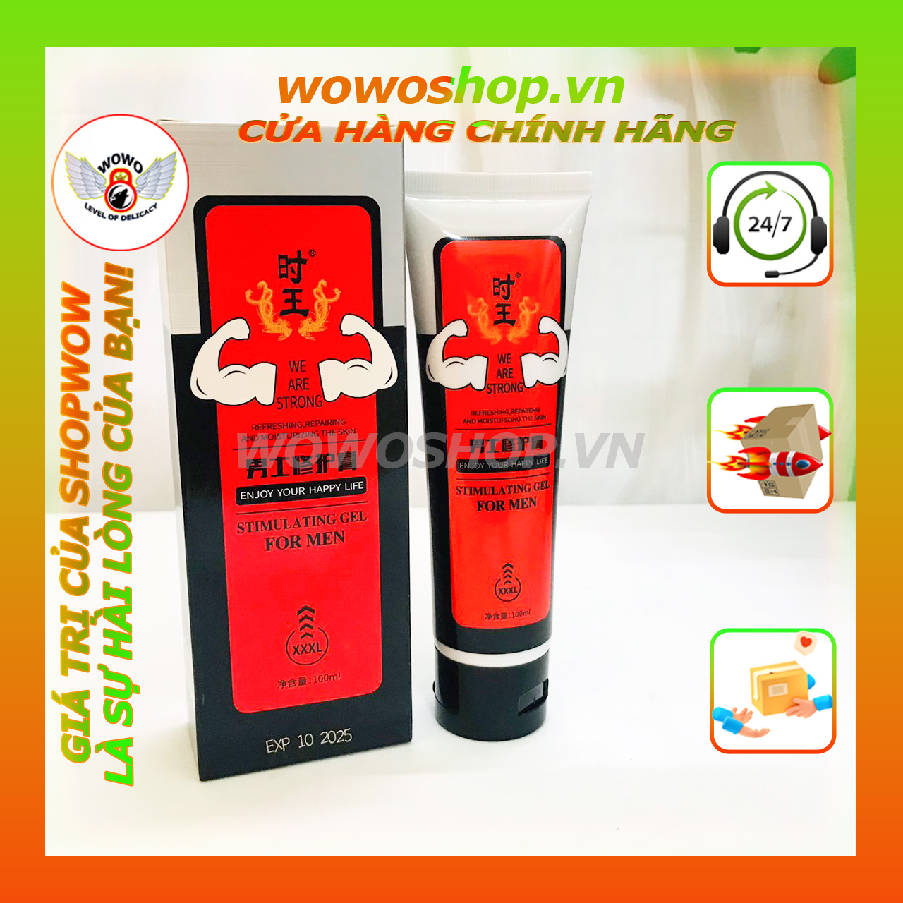 Gel 时王 WE ARE STRONG XXXL, Trị Xuất Tinh Sớm, Và Tăng Kích Thước Dành Cho Nam, Chai 100ML