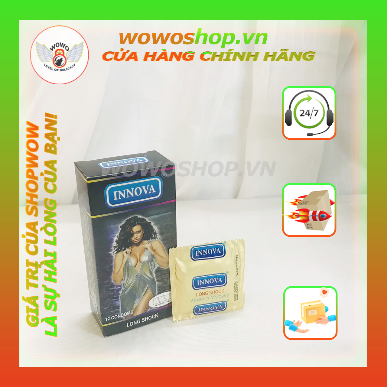 Bao Cao Su-Bao Cao Su Siêu Mỏng-Bao Cao Su INNOVA-Gai-Kéo Dài Thời Gian