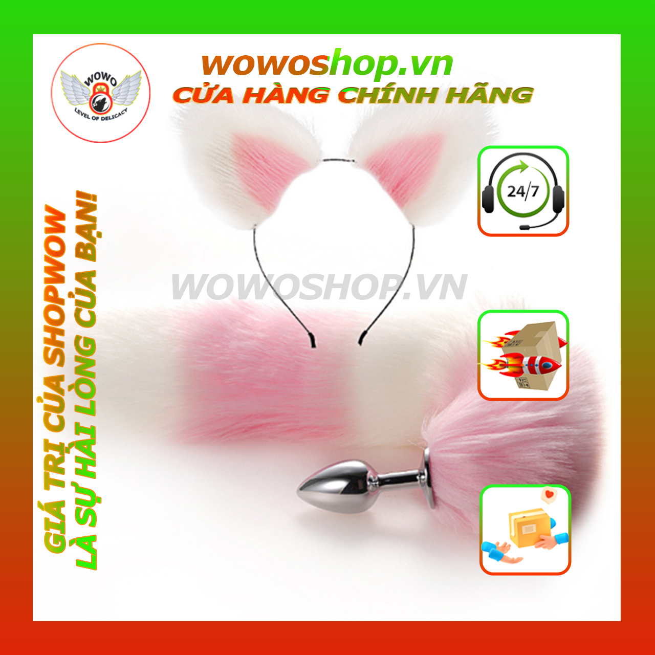 Đồ Chơi Người Lớn-Dụng Cụ Tình Yêu Nam Nữ-Đồ Chơi Hậu Môn-Đồ Chơi Bạo Dâm-Yeain TZ012-Đuôi Hồ Ly