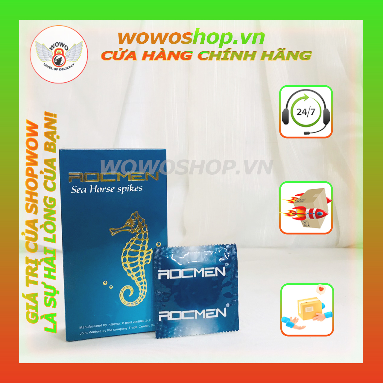Bao Cao Su-bao Cao Su Siêu Mỏng-bao Cao Su Rocmen-Gai Lớn Rocmen Sea Horse Spikes-Hộp 12 Cái