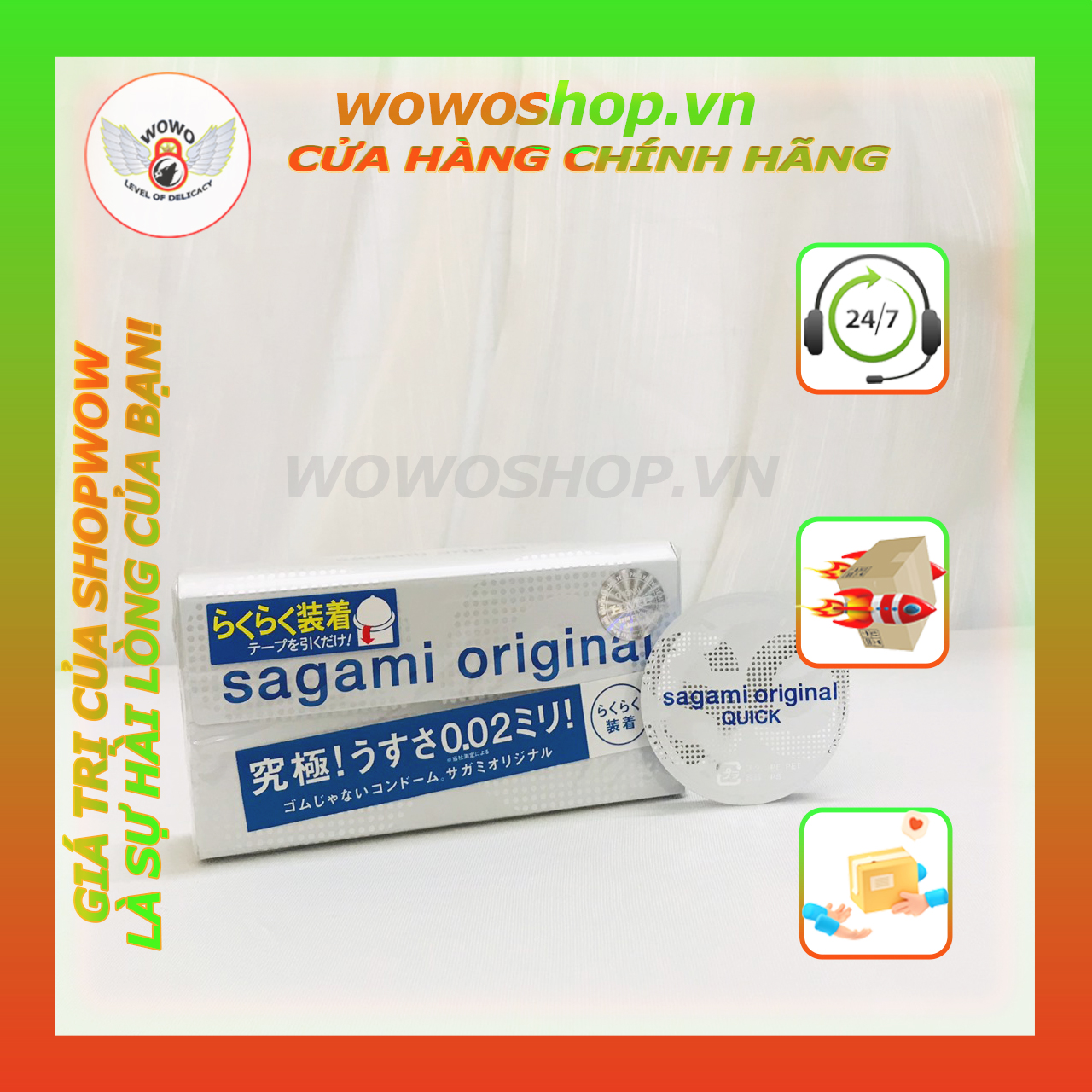 Bao Cao Su Sagami ORIGINAL, 0.02 QUICK BLUE, 6/Cái Hộp 220K