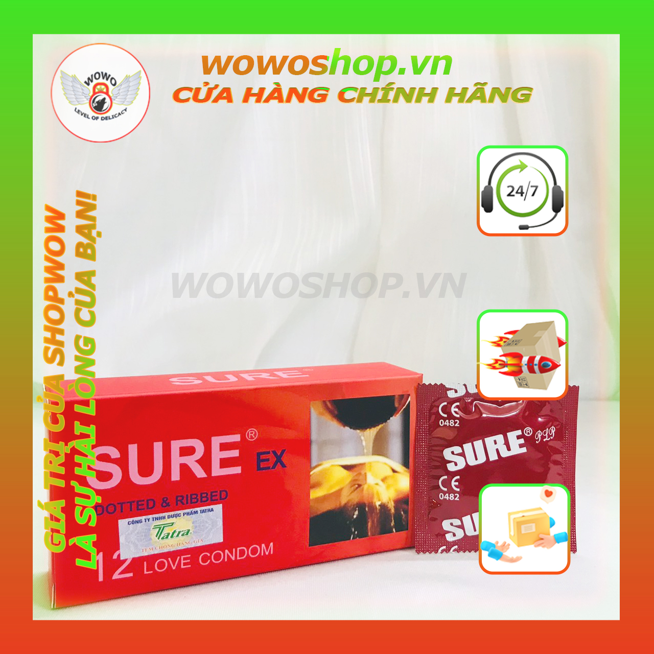 Bao Cao Su, 3 Hộp/ 120K, Sure Ex