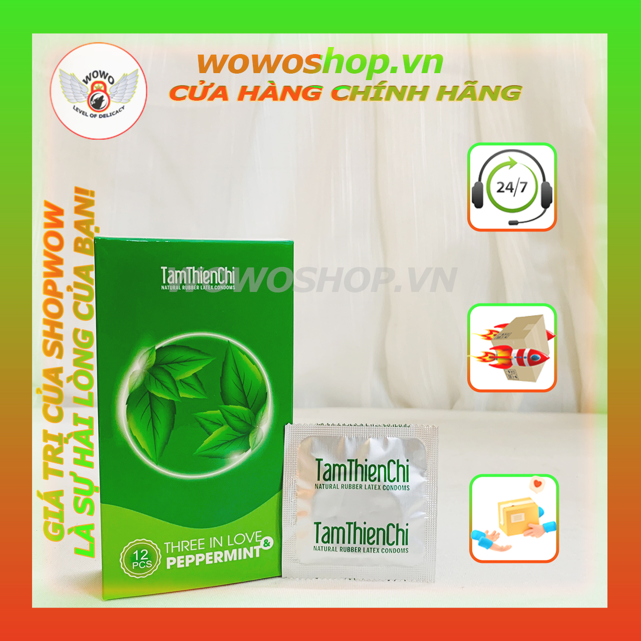 Bao Cao Su, 3 Hộp/ 100K, Three In Love Pepermint, Bao cao su gia đình