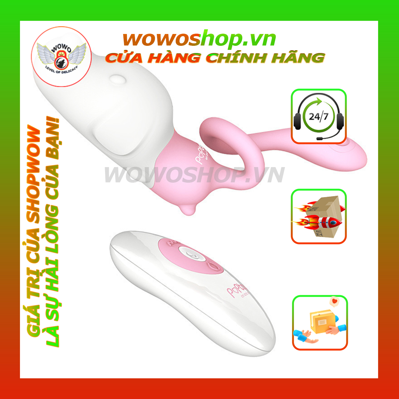 Đồ Chơi Người Lớn-Trứng Rung Tình Yêu-Trứng Rung 2 Đầu Puppy PT004-Điều Khiển Từ Xa-Dụng Cụ Tình Yêu