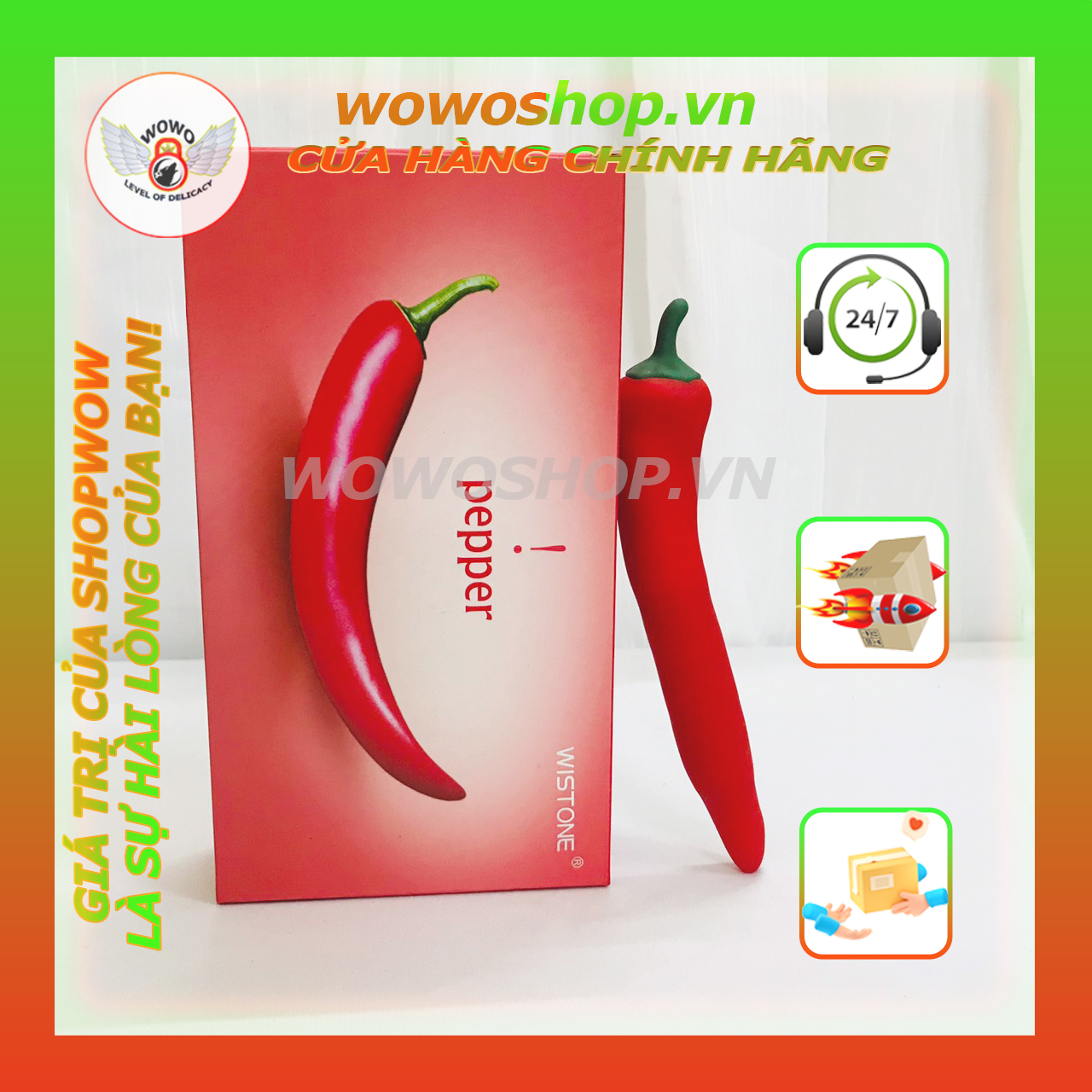 Đồ Chơi Người Lớn-Dụng Cụ Tình Yêu-Dương Vật Giả Ngụy Trang Wistone Pepper Trái Ớt